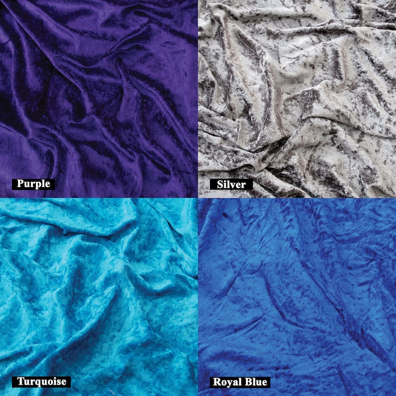 60 W Crushed Upholstery Velvet Royal Blue Upholstery Fabric